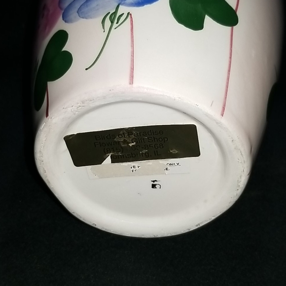 Floral ceramic vase - Picture 7 of 7